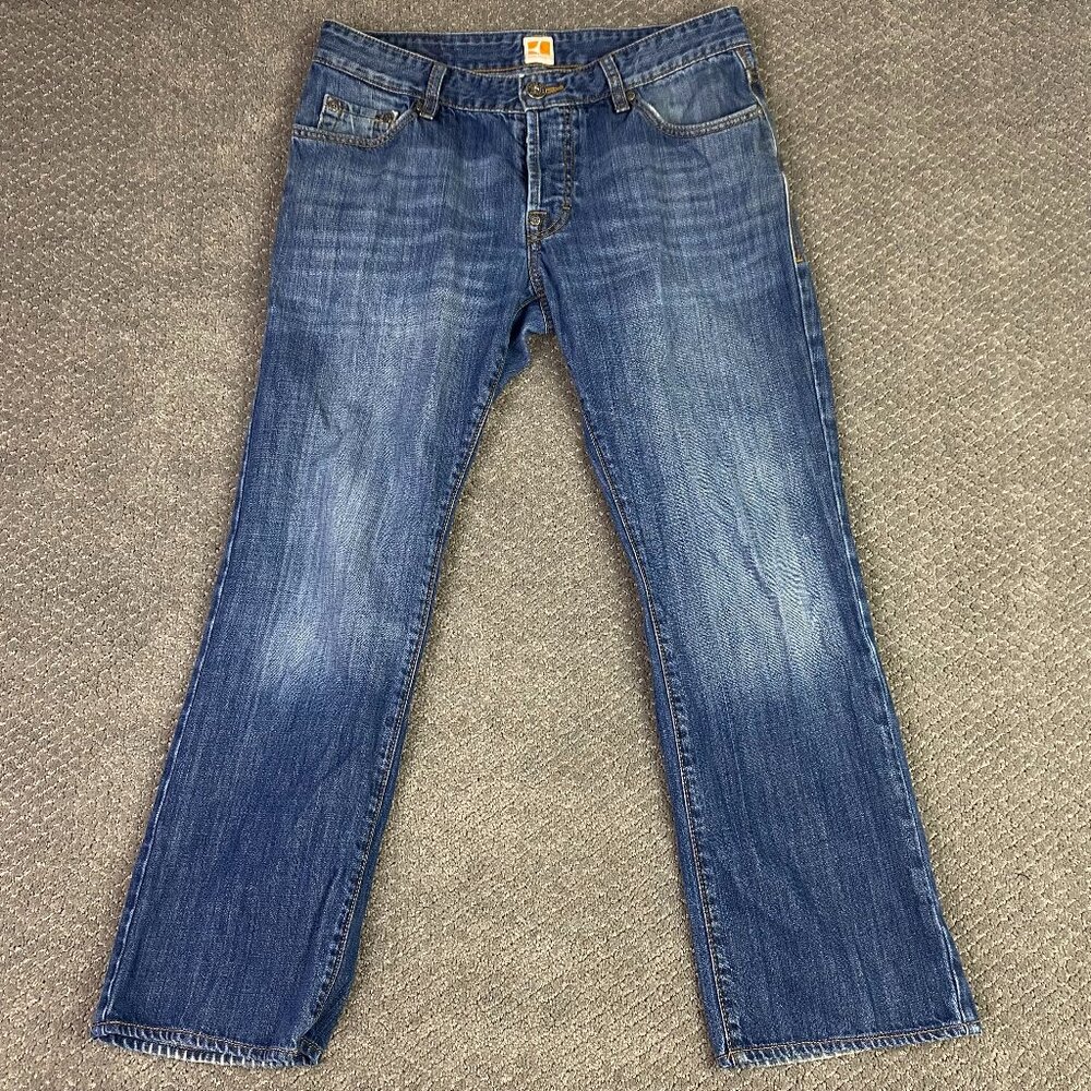 Hugo Boss Jeans Orange31 Men's 34 x 30 Measures 34 x 28 Blue Cotton